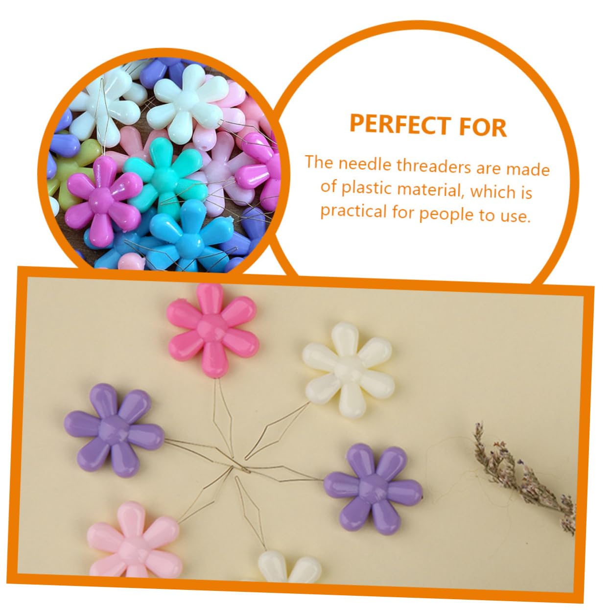 Lurrose 250pièces Enfile-Aiguilles Multicolores Outils De Couture Pratiques pour Broderie Et Travaux Manuels pour Débutants Et De
