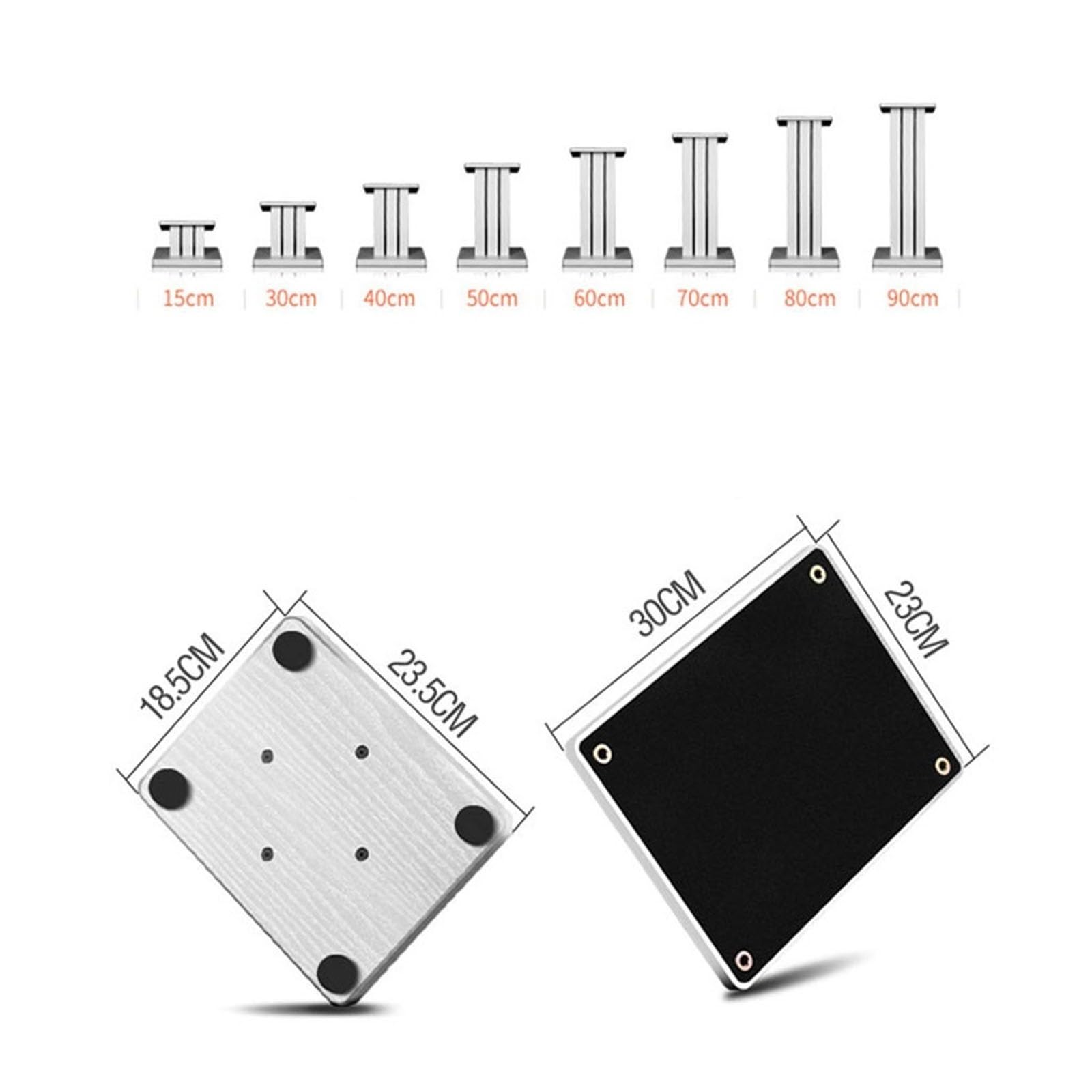 Soportes para Altavoces con Veta De Madera Par De Soportes Universales para Altavoces De Suelo De 15-90 Cm con Veta De Madera Resistentes Y con Sonido Envolvente(White-A,40cm/15.7 Inches)