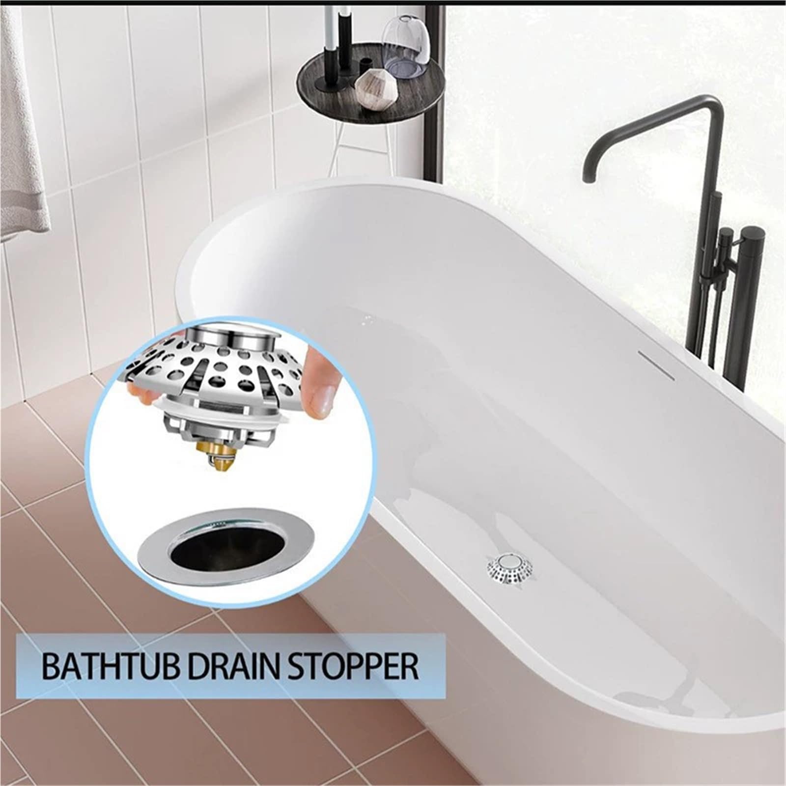 Tappo per lavandino, Tappo universale for lavandino del bagno, confezione da 2 tappi for perdite for lavabo