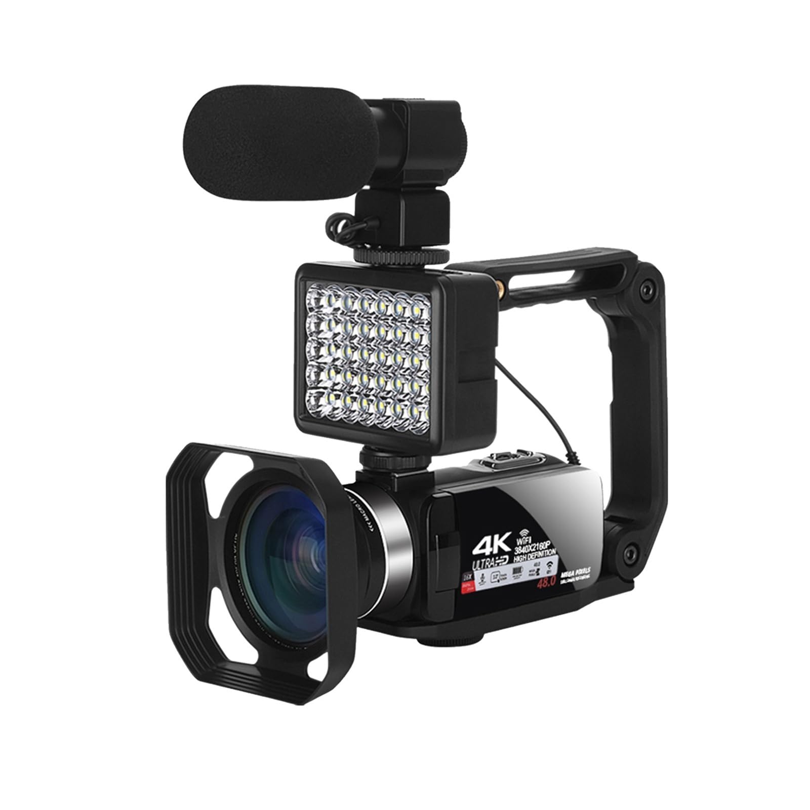 4k Digital Cameras Professional Camcorder for Vlog Video Camera WiFi 48MP 18X Zoom Webcam(Package 1)-picture-27