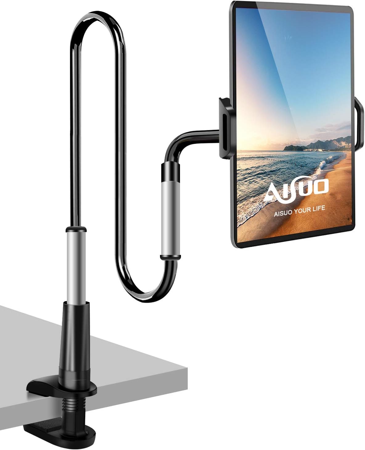 AISUO Tablet Halterung Bett,ipad Halterung Lazy Flexible Einstellbare Arm Tablet Halter für