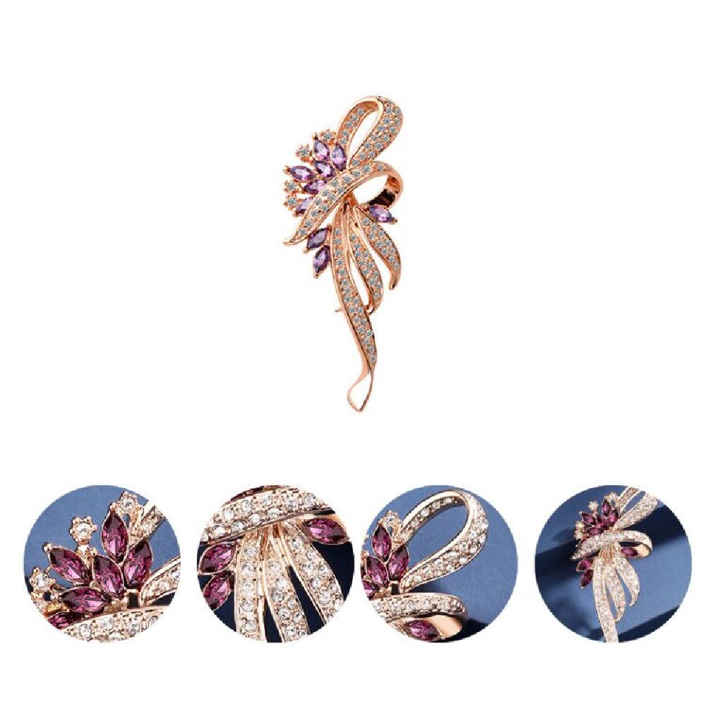 Kristall Brosche Brosche Anstecknadel Strass Brosche Brosche Hochzeit Damen Accessoires (Color : Blue)