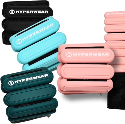 Miniatura 2 de HYPERWEAR Las elegantes pesas de muñeca y tobillo amplifican tus entrenamientos con pesas ajustables para muñeca y tobillo para mujeres para