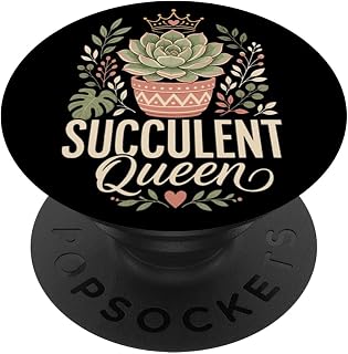 Succulent Queen Plant Lady Botanical Blush Pink Gift PopSockets Adhesive PopGrip