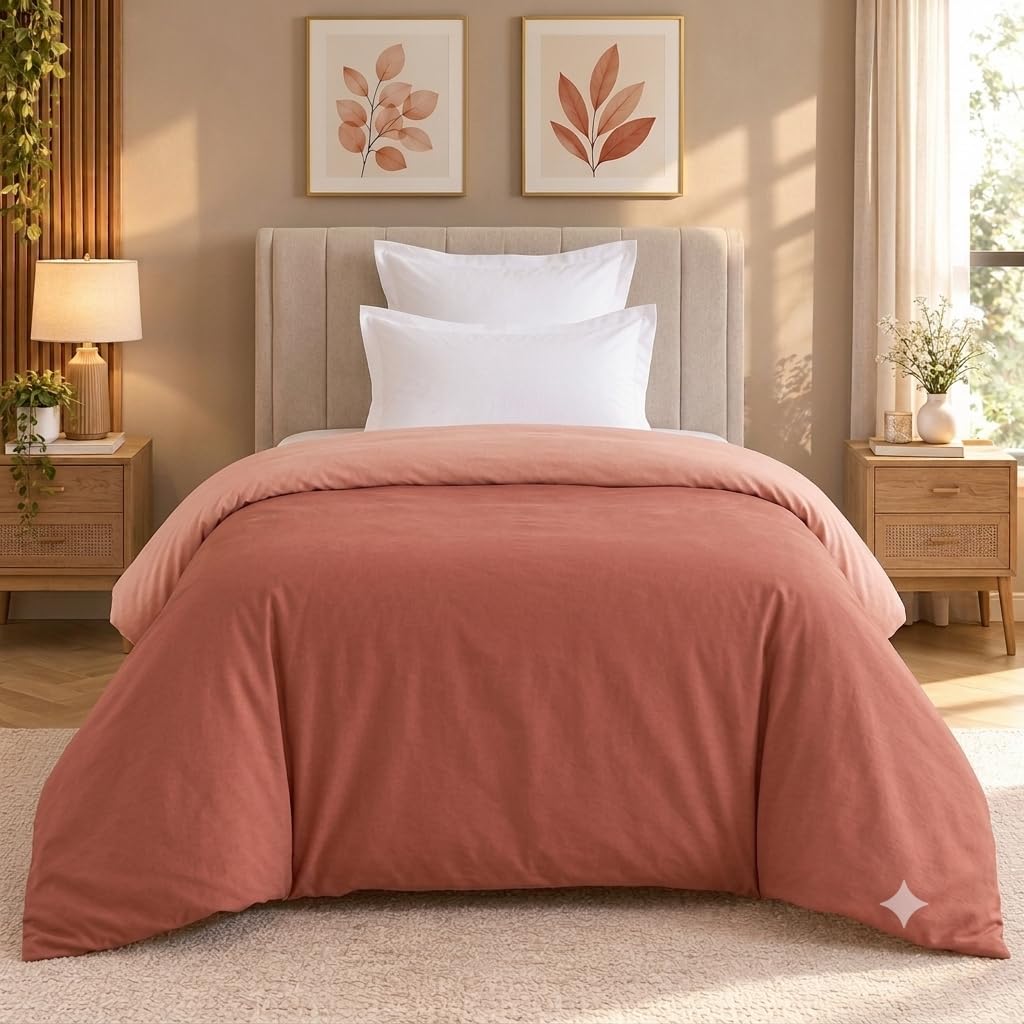 Reversible Cotton Duvet Cover - Olive Mist -18 Reversible Cotton Duvet Cover - Olive Mist -18