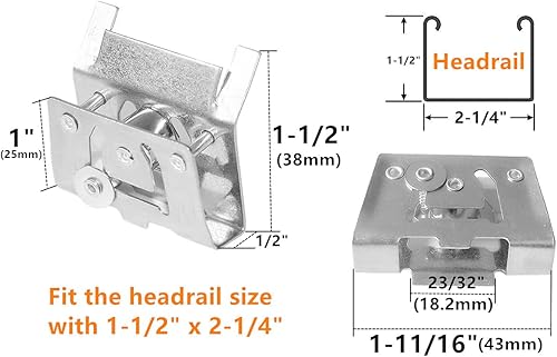 Miniatura 2 de Mecanismo de bloqueo de cordón para persianas de madera horizontal o de madera sintética de 2 pulgadas de perfil bajo