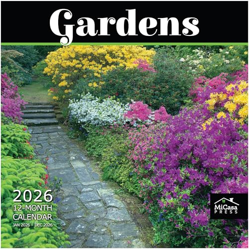 MICASA PRESS Gardens 2026 Wall Calendar 12 Month | 12' x 24' Open | Thick & Sturdy Paper | Holiday Gift | Nature Calendar 2026