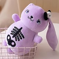 Vista 8 de ELAINREN Peluche de conejo loco grande, para Halloween, terrible conejito de Pascua, almohada de conejo blanco suave, abrazable, encantador