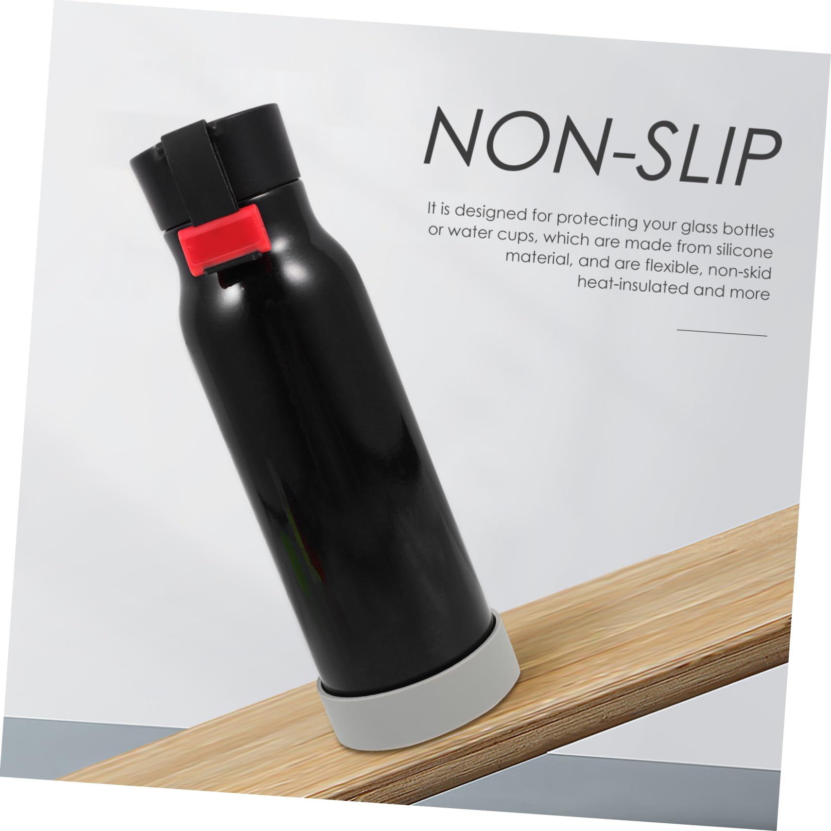 PRETYZOOM 5 Juegos De Fundas De Silicona para Vasos De Agua Resistentes Al Calor para Botellas De Vidrio De Silicona Sencillas Aislantes 12 Unidades X 5