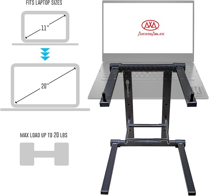 Soporte para Laptop DJ AXA AXCESSABLES Plegable con Bolsa de Viaje miniatura 3