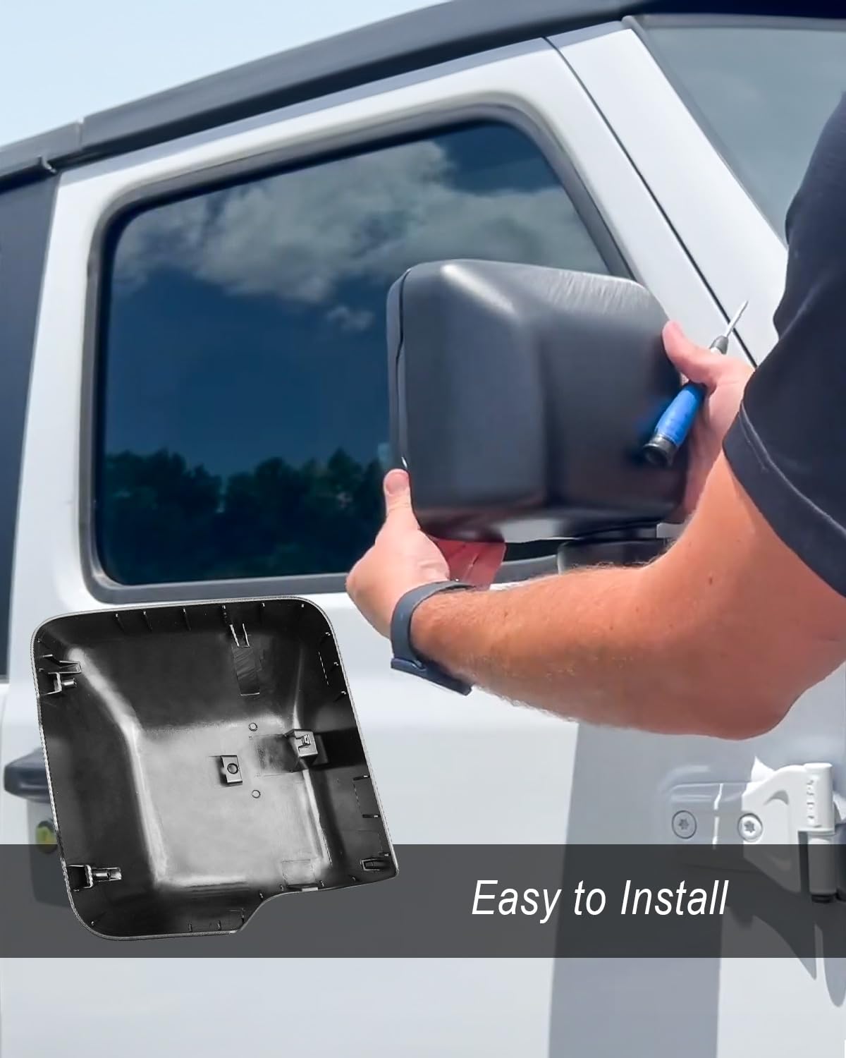 Amazon.com: Left Mirror Cover Cap Trim Fit for Jeep Wrangler JL