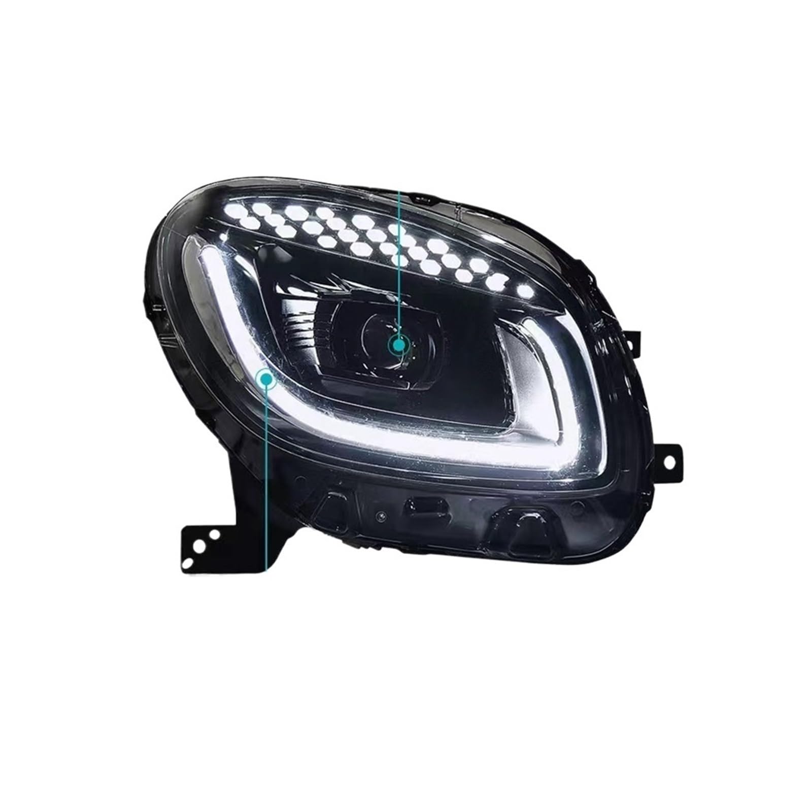 2 Pezzi Luci diurne per Auto DRL Gruppo fari Anteriori Luci diurne per Smart 453 Fortwo Forfour Accessori Benz