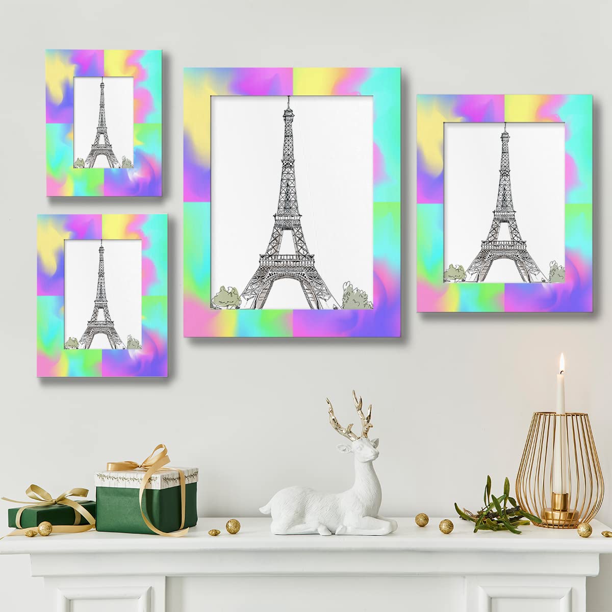 Marco De Madera Con Patrón De Color Dorado Para Foto, Certificado