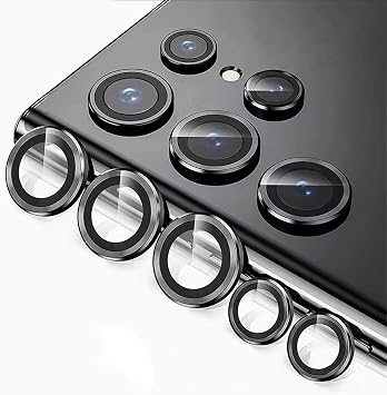 Microcase Samsung Galaxy S22 Ultra Kamera Camı Lens Koruyucu Halka Set - AL8114 (Yeşil)