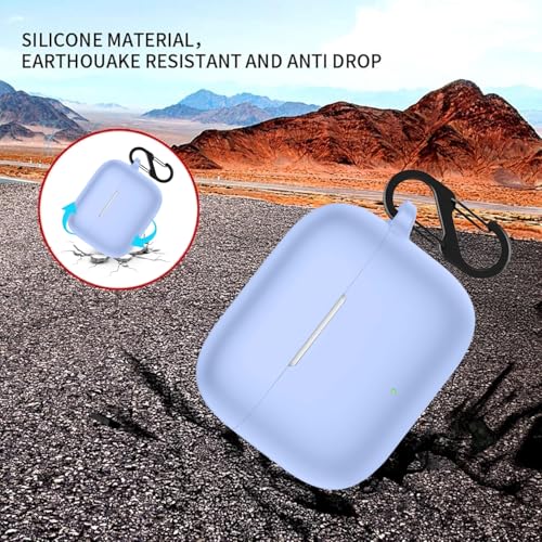 Image of Anvique Silicone Protective Case Cover for Oppo Enco Buds 3 Pro, Earbuds Accessories (SkyBlue S)