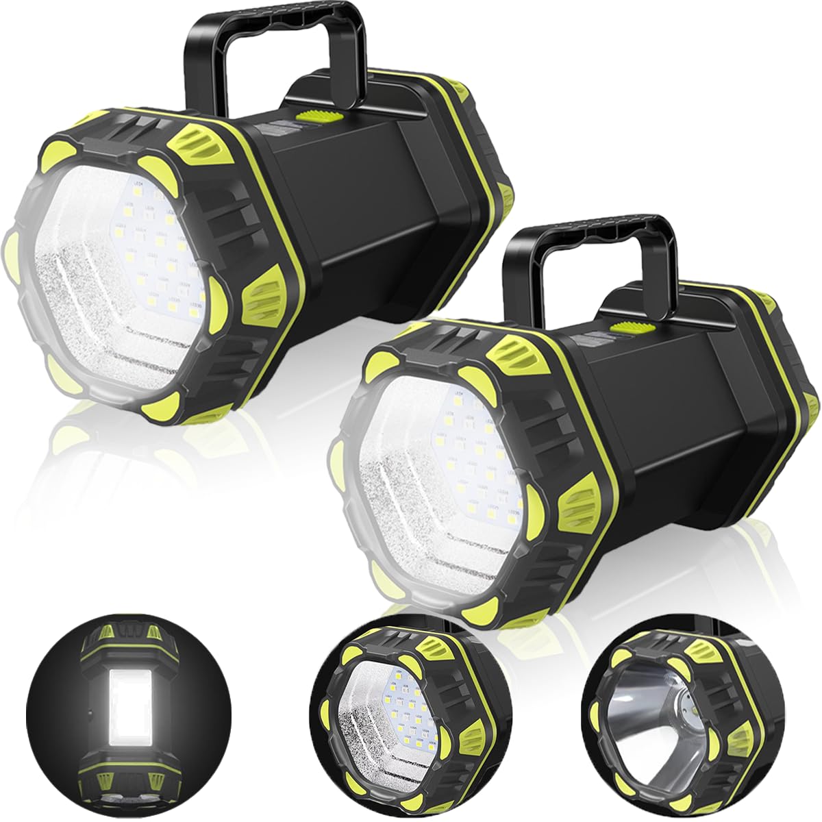 AlpsWolf 2 Pack Camping Lantern Rechargeable, LED Camping Flashlight, 4800 Capacity, 8 Modes Portable Camping Light for Emergency, Hurricane,Hiking, Power Outages, Camping EssentialsGlobal Recycled StandardGlobal Recycled StandardGlobal Recycled Standard
