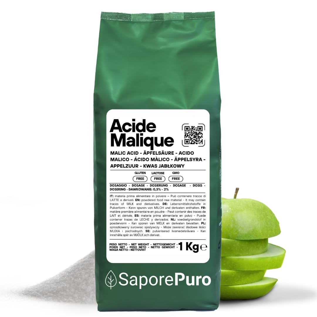 Acide Malique Alimentaire 5 Kg - E296, Qualité Alimentaire, Poudre, Marque Buxtrade, Origine Inde