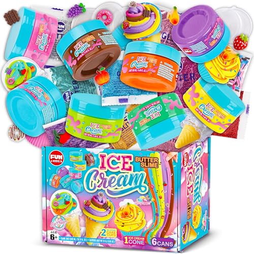 35.16 FL OZ Butter Slime 8 Packs, FunKidz Soft Ice