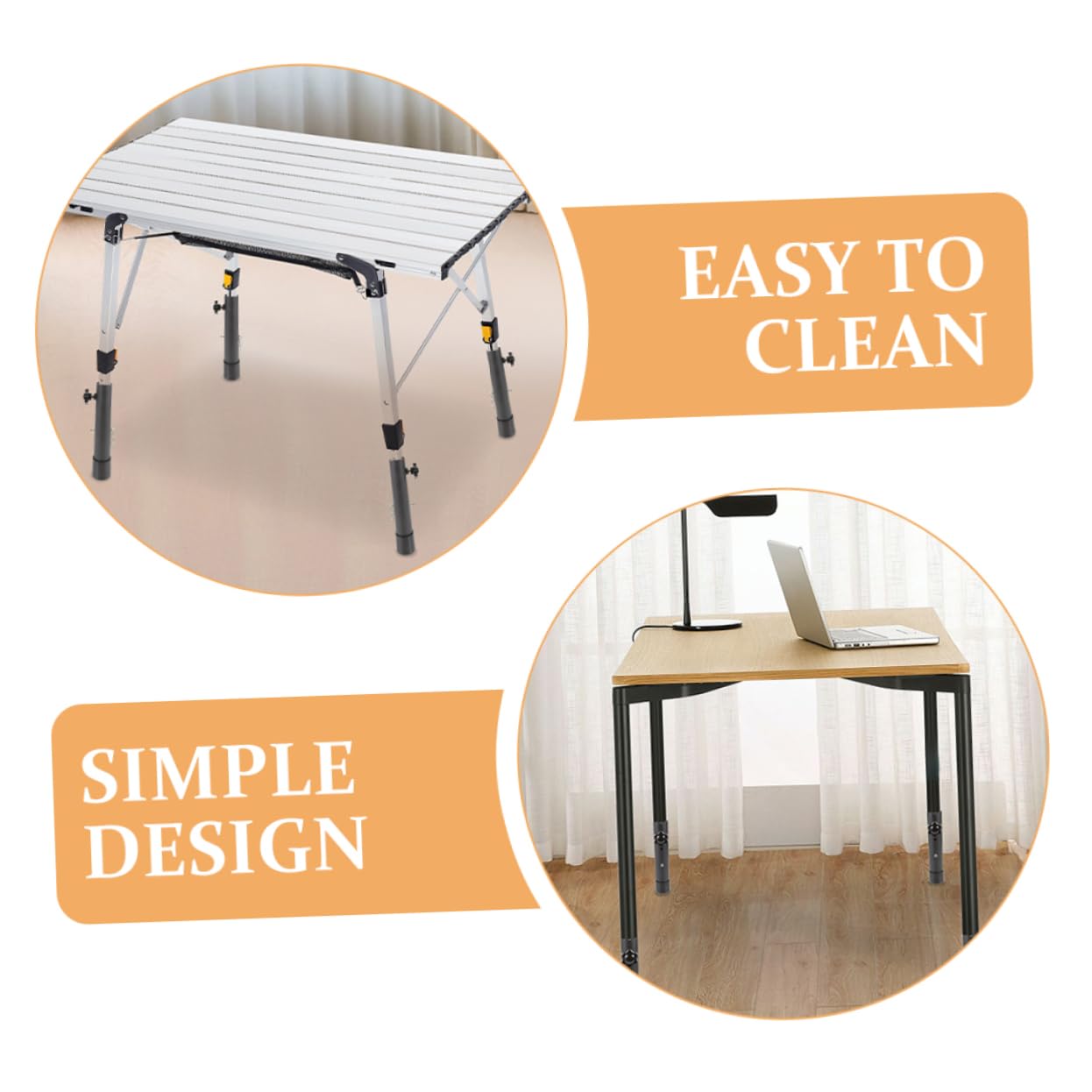 Extensor de Altura para Patas de Mesa de Acero Inoxidable 4 Piezas | Negro, Diseño Estable y Altura Regulable, Apto para Mesa y Banco de Trabajo