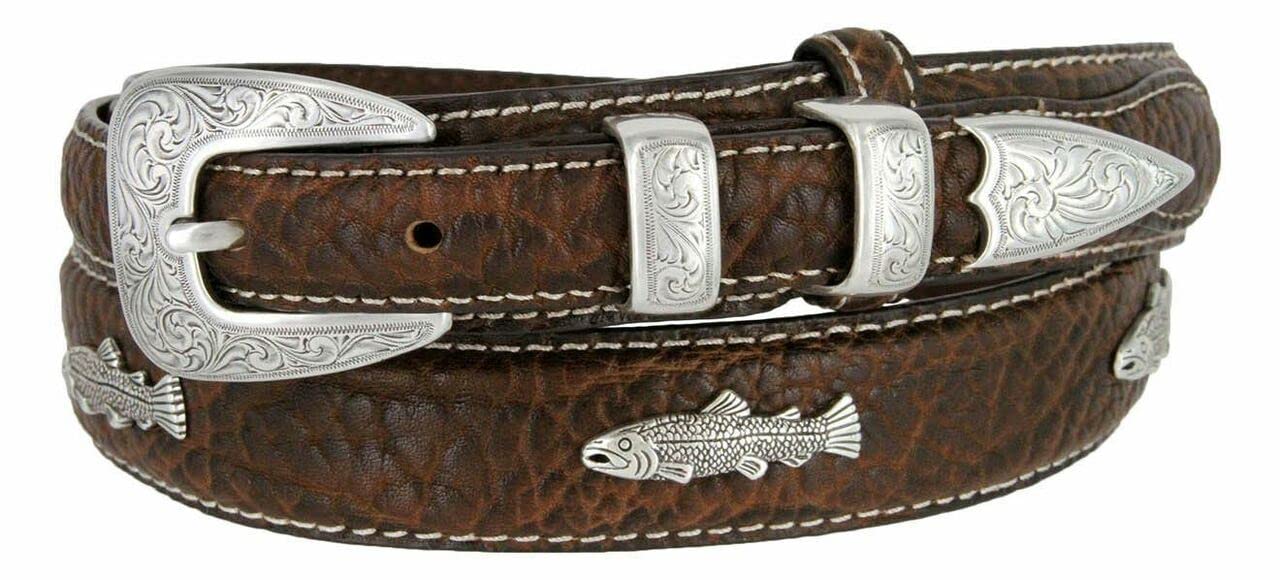 Belts.com Genuine Leather Western Ranger Belt 1-3/8"(35mm) Taper to 3/4"(19mm) Wide, Multiple Choices