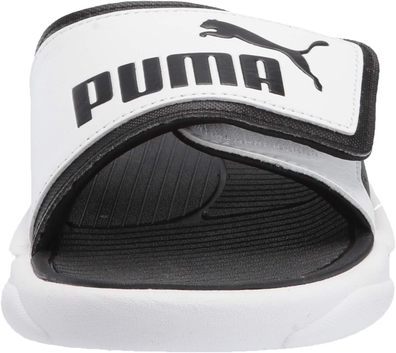 PUMA Unisex-Adult Royalcat Slide Sandal 15.5 Women/14 Men White/Black