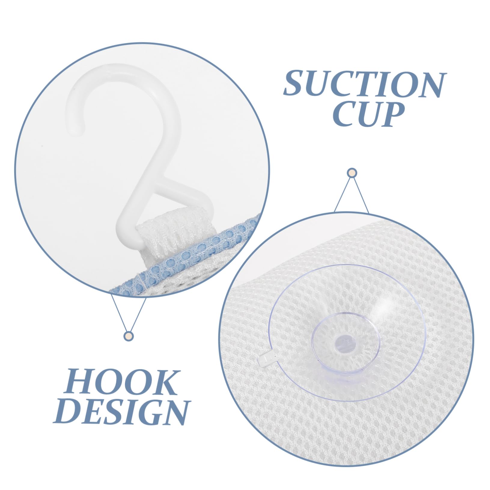 Beaupretty Oreiller de Bain à Ventouse, Oreiller Repose-tête Ergonomique en Polyester Monofilament et Silicone, Léger, pour Spa et Usage Extérieur, Epeautre pour Rembourrage
