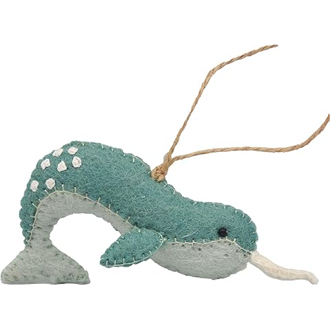 Narwal Ornament Felt Christmas Ornament