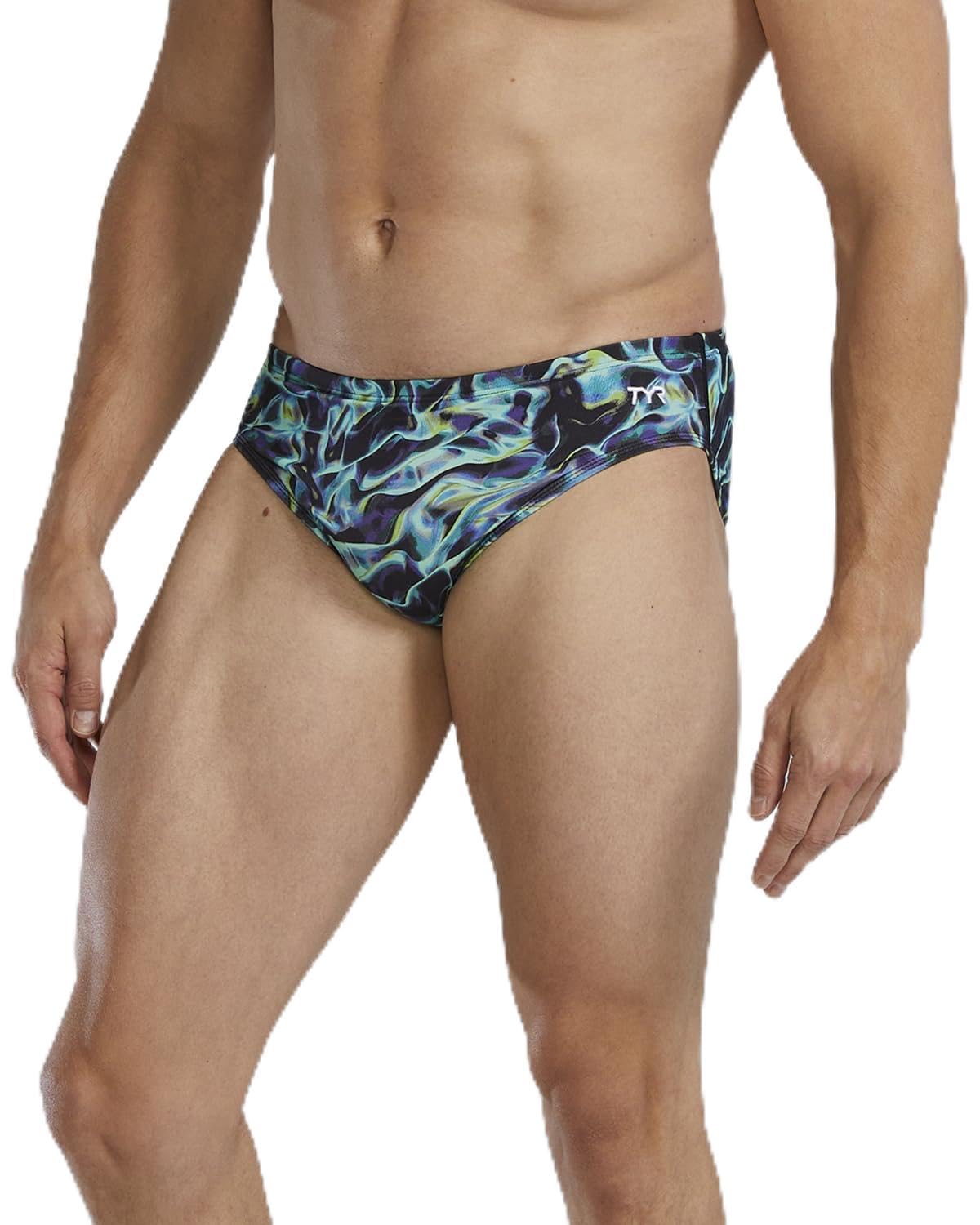 TYR Men's Durafast Elite Racer Brief Swimsuit
