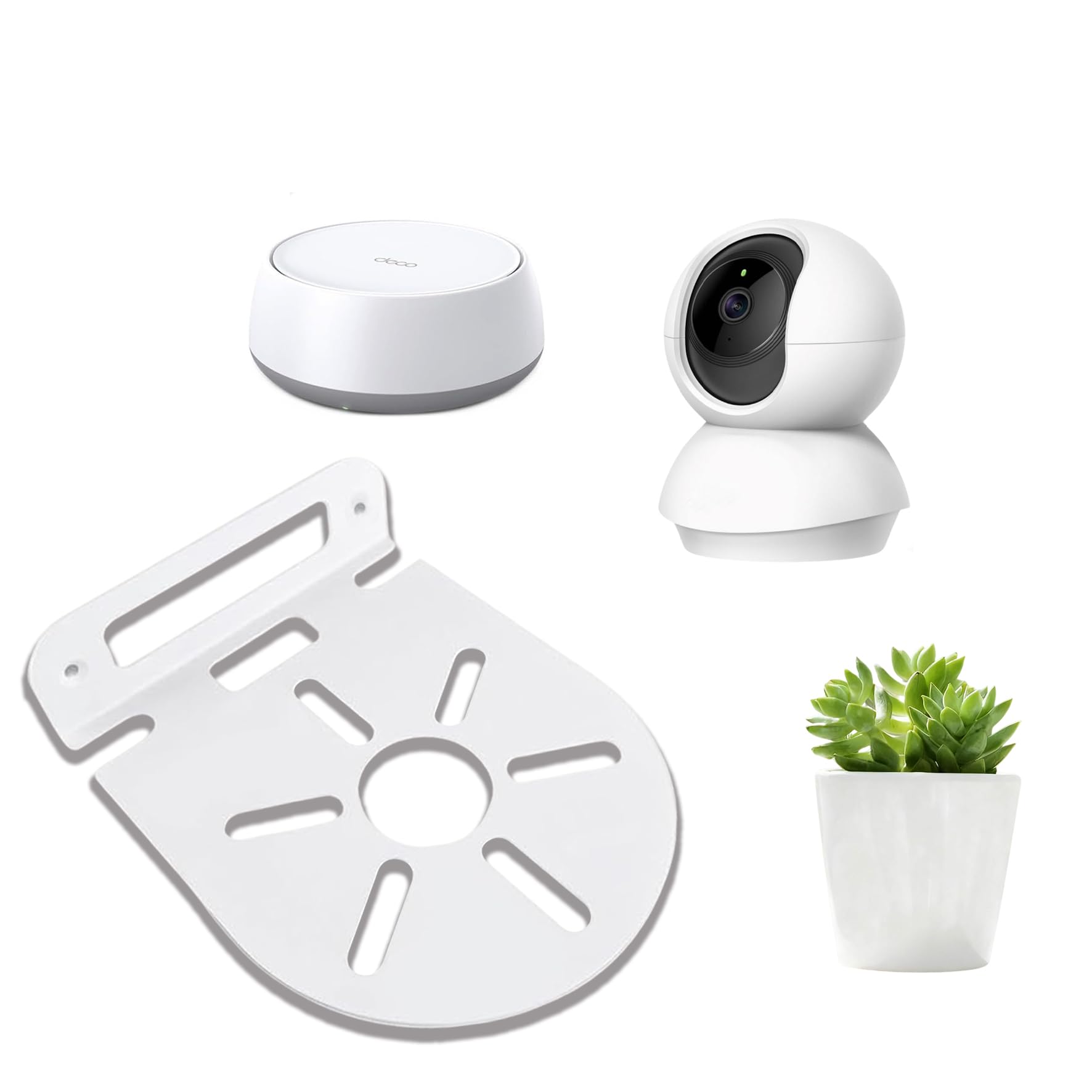 Wall Mount Holder for Deco BE23/BE25/BE3600/BE5000 Mesh WiFi 7 System Network and Power Cord Management Space-Saving, Outlet Wall Mount Stand Bracket TP-Link WiFi 7 Router Wall Mount Bracket (2)-image-27