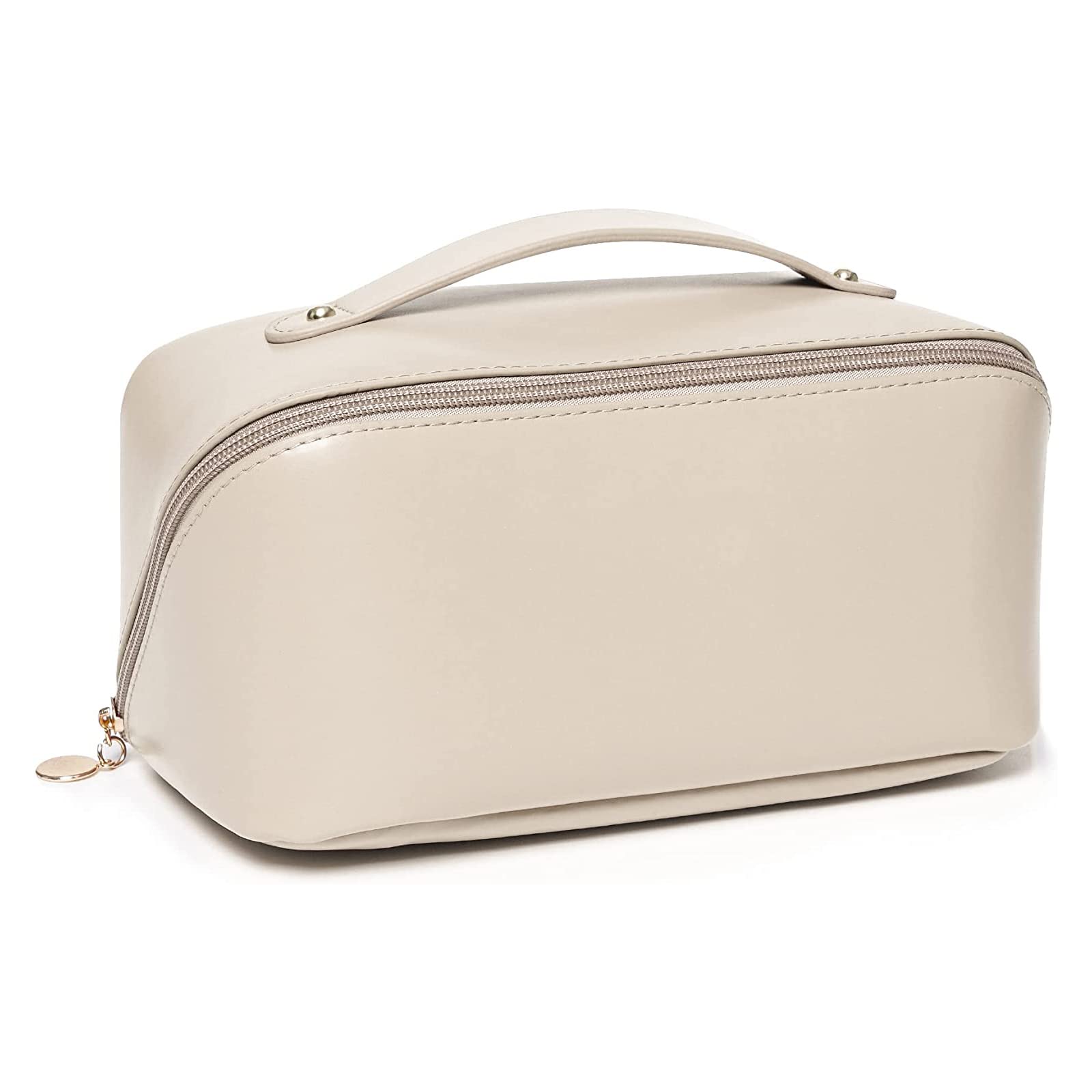 Ruikdly Bolsa Cosméticos Viaje Gran Capacidad, Bolso Portátil del Lavado del Viaje, Bolsa de Maquillaje de Cuero Impermeable con Asa para Cosméticos, Artículos de Aseo de Las Mujeres