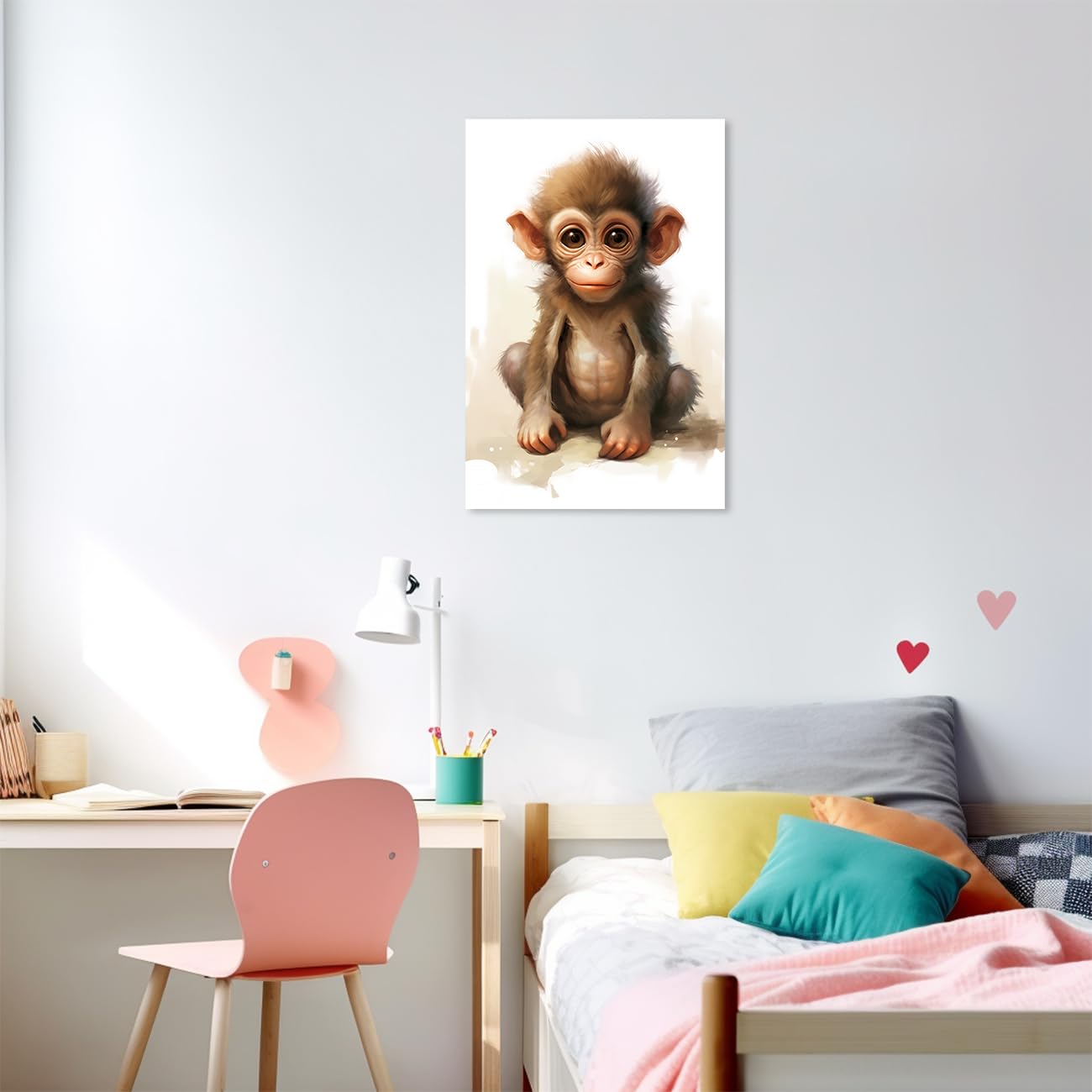 Amazon.com: ZQQART Monkey Painting Canvas Art Print for Jungle