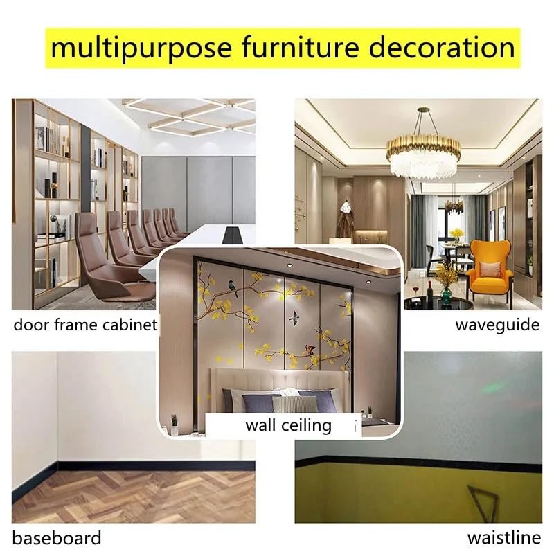 Générique Frise Murale Adhesive 10M imperméable à l'eau taille lignes papier peint auto-adhésif plinthe ligne salle de bain salon cuisine armoire décoration murale(White matte,20cm-wide 10M)