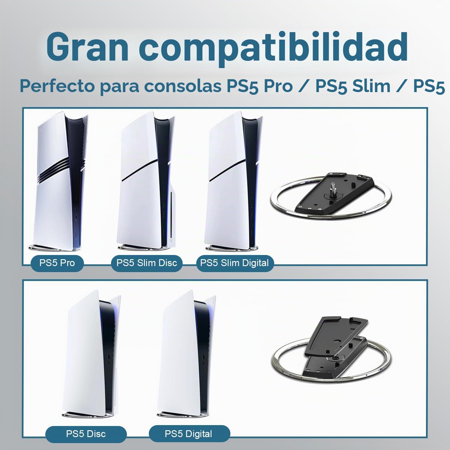 Soporte vertical para PS5 Slim y Playstation 5 Pro – Soporte vertical para consola PS5