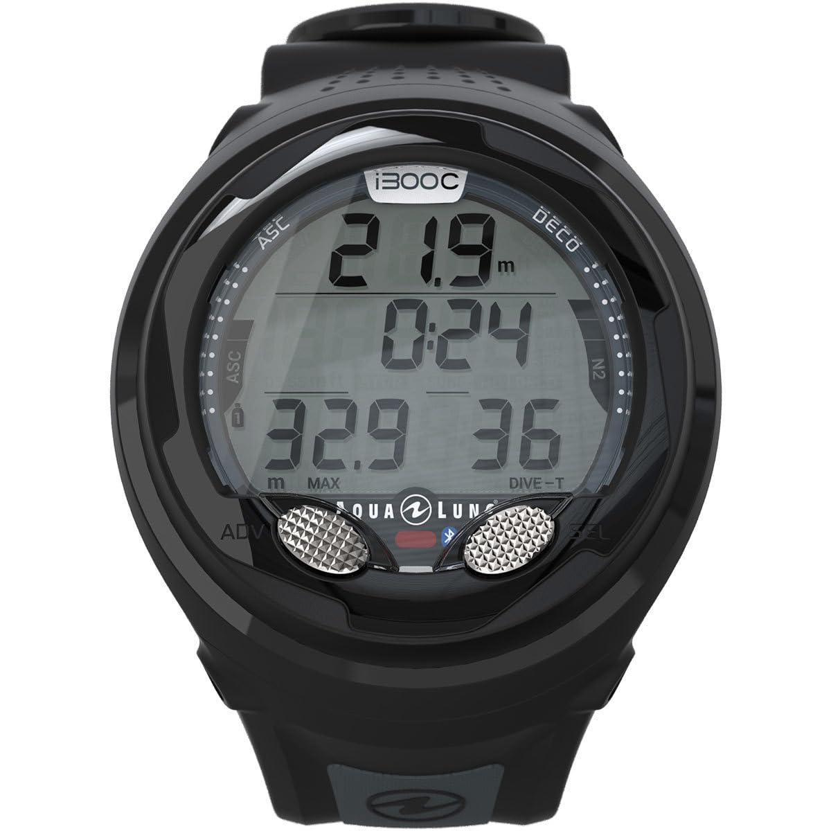 Aqualung i300C - Ordenador de Buceo Bluetooth, de 3 Gases, navegación intuitiva, Cuatro Modos de Funcionamiento, Ajuste de altitud, para el Buceo con escafandra autónoma