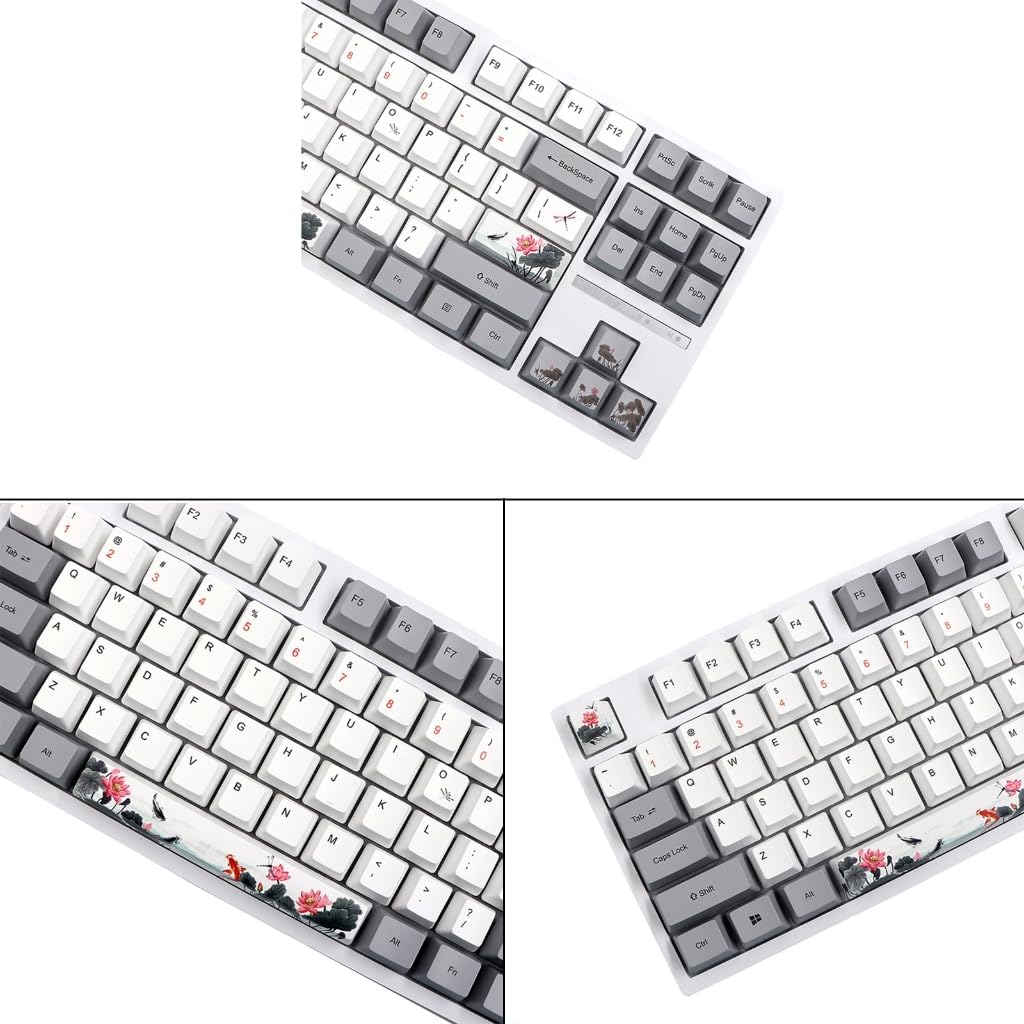 Ergonomic 118Key PBT Keycap Set for Mechanical Keyboards Dye Sublimations