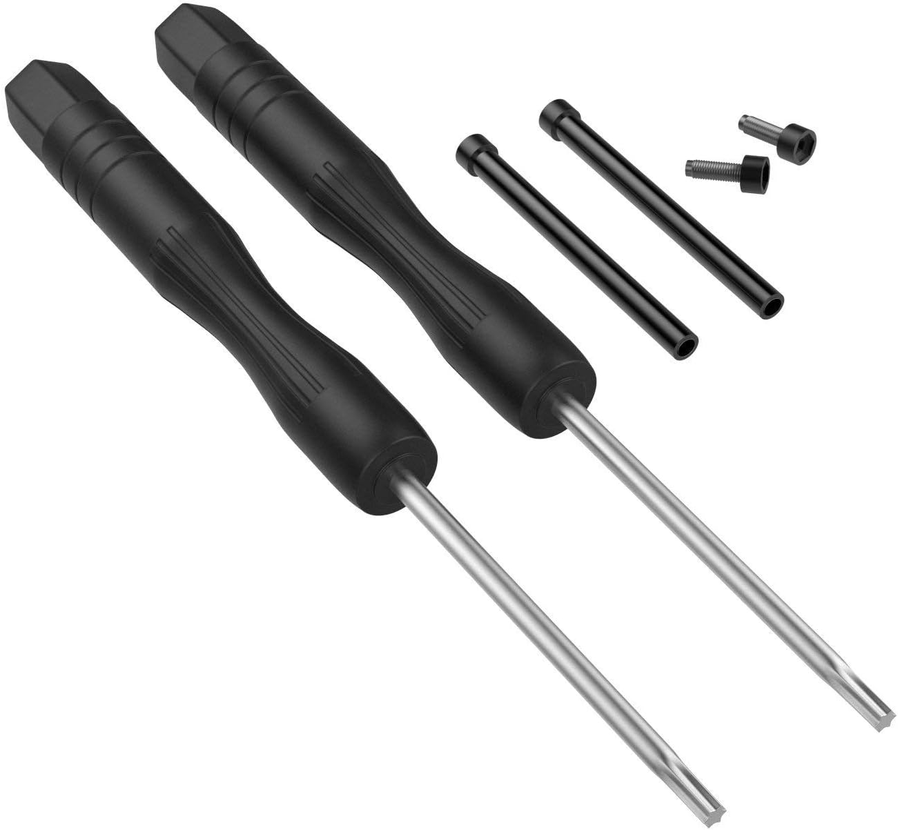 Screw Accessory Compatible with Garmin Forerunner 235 Smart Watch, 2PCS Stainless Steel Replacement Screws Release Removal Tool Compatible with Garmin Forerunner 235/220/230/620/630/735XT (Black)