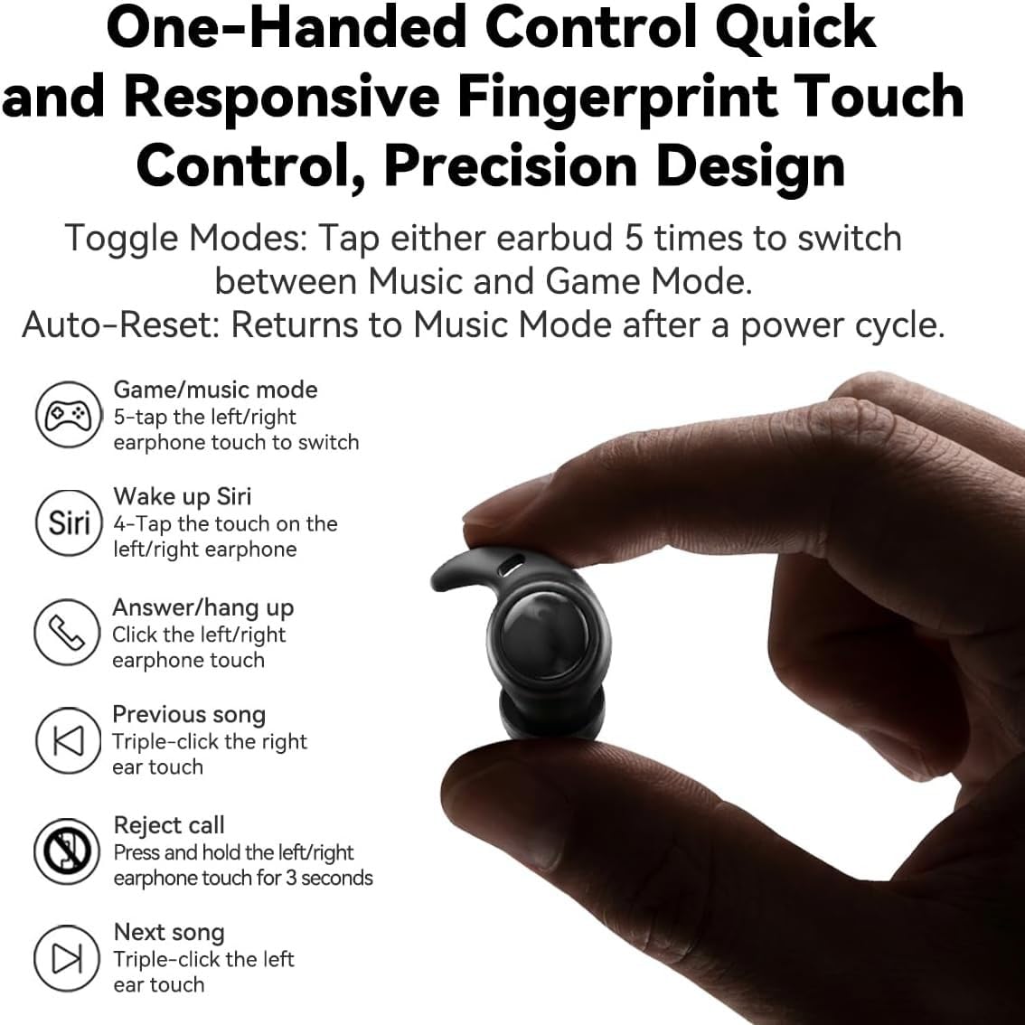 NE76 Écouteurs de sommeil Bluetooth de 15,2 cm, traduction IA en temps réel, 150 langues, mini écouteurs étanches pour dormeurs latéraux pour voyage, éducation, réunions d'affaires, noir