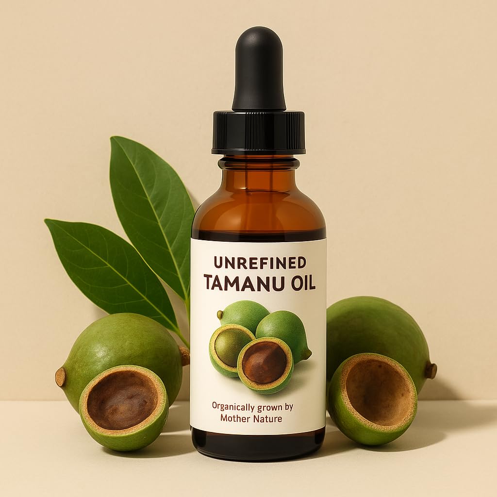 Best Nature's Cosmetics Tamanu Oil – 100% Pure & Unrefined Cold Pressed from India - Soothes Irritated Skin & Reduces Blemishes - Promotes Even Tone & Natural Glow - 2 fl oz / 60 ml