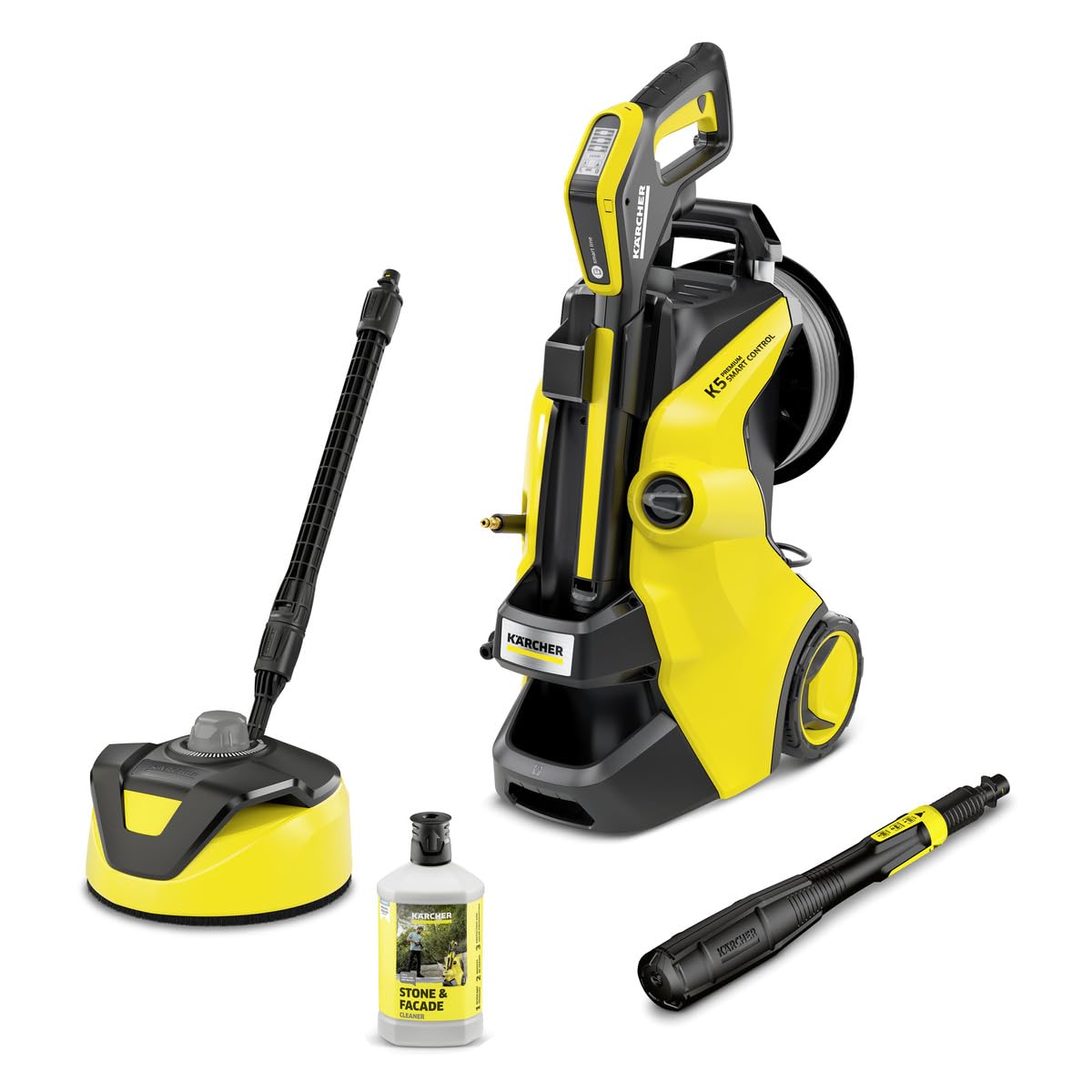 Kärcher Hidrolimpiadora K 5 Premium Smart Control Flex Home, presión: 145 Bar, caudal: 500 l/h, Rendimiento: 40 m²/h, Pistola de Alta presión, Boquilla Turbo, Lanza pulverizadora, Kit para el hogar.