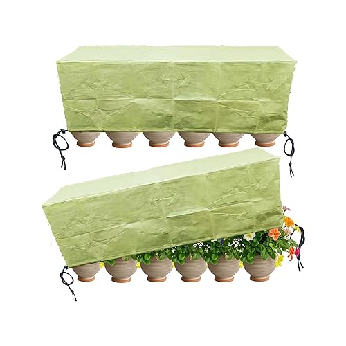 EJW Planter Cover, Plant Covers Freeze Protection,2 Pack 68" 17.8"