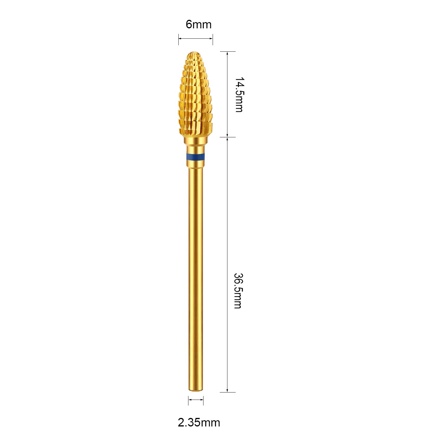 JCMaster® Punta professionale forma conica per Fresa per Unghie In carburo di tungsteno Ideale per Manicure, Pedicure, Rimozione Gel, Semipermanente, Acrilico, Nail Art Grana Medium