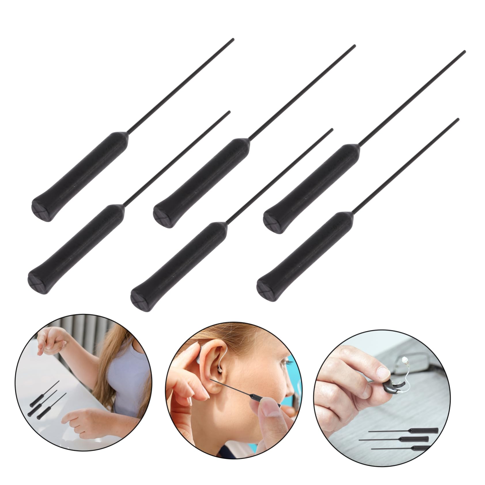 MOLUCKFU 2sets Cleaning Tools Comprehensive Kit Rods Vent Cleaners and Cleaner for Hearing Amplifier Maintenance 10pcs*2