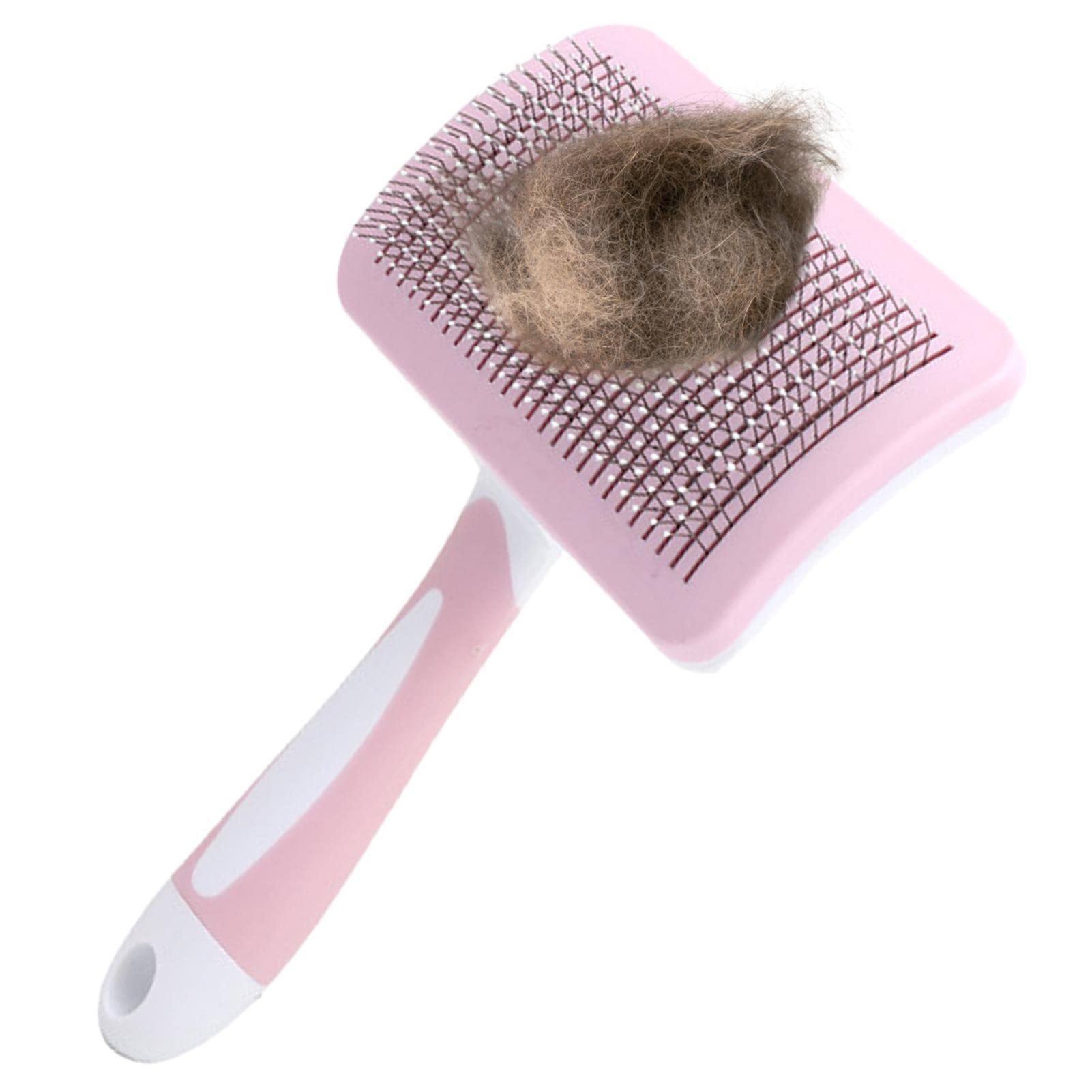 Cepillo autolimpiador para limpieza | Cepillo para peluqueria de perros, gatos, conejitos | Masajeador de herramientas para mascotas de capa base suelta fácil de quitar (Color : Mandarina canela media