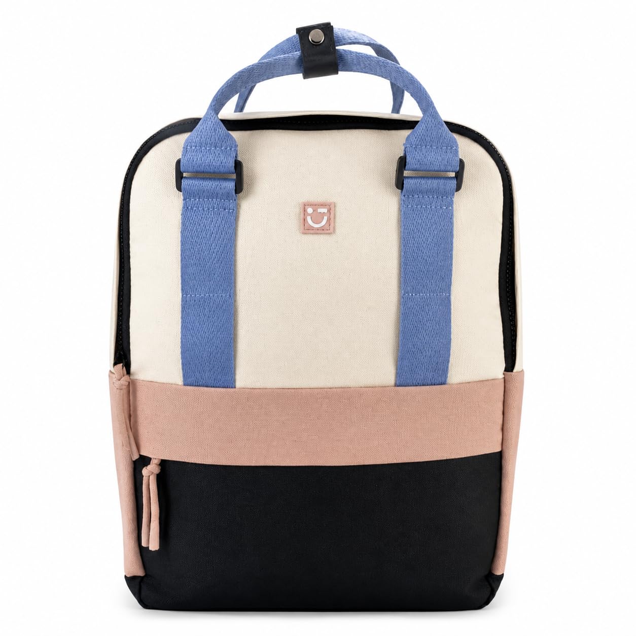Color Blocking Pink and Blue Backpack – Trendy Lightweight School & Travel Backpack for Men & Women, Spacious Casual Daypack-image-39