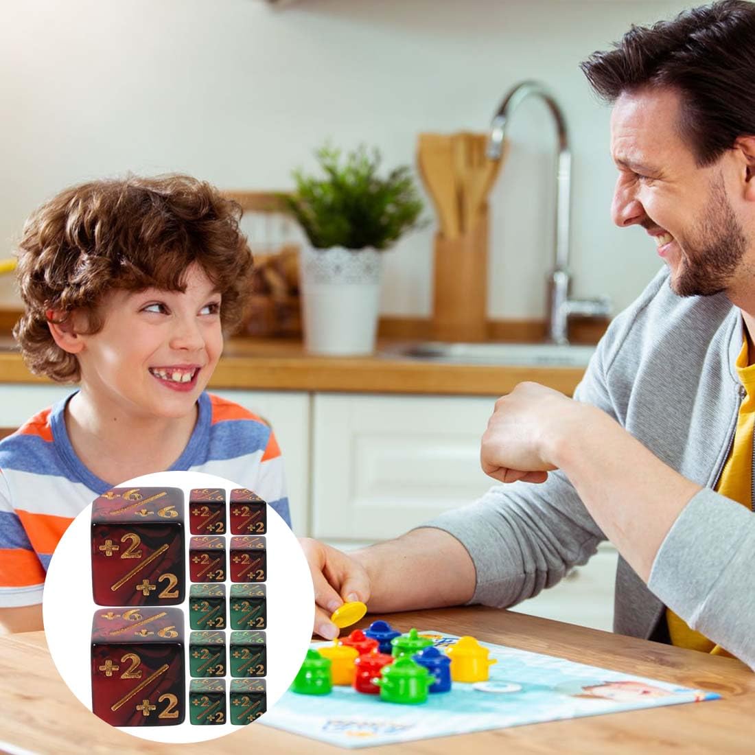 12 pezzi contatori dadi, dadi D6, dadi fedeltà con sacchetti, compatibile con MTG, CCG, accessori per gioco di carte