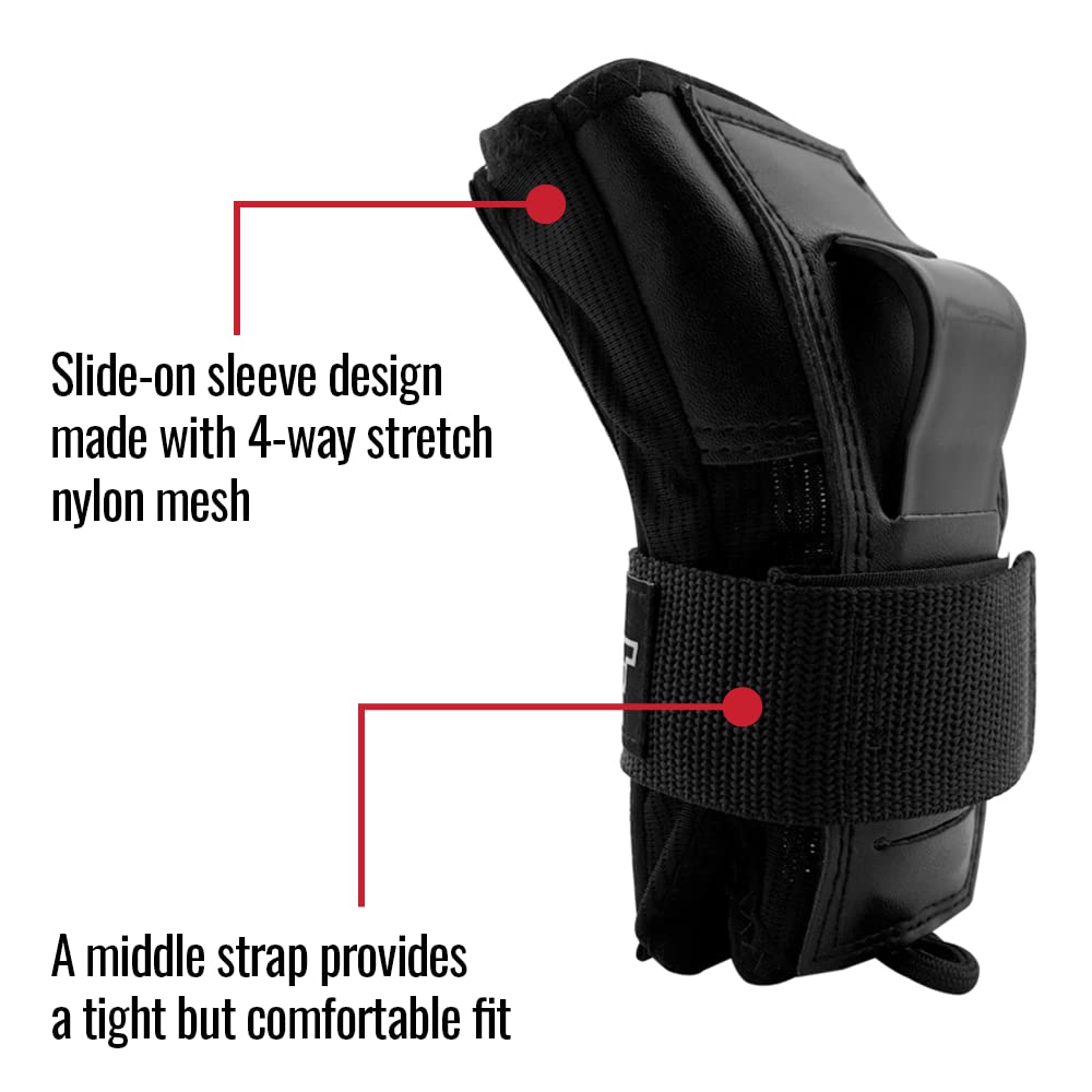 Bont Adult Wrist Guard Skate Pads Protection for Roller Derby, Roller Skate, Park Skate, Ice Skate, Skateboard, Scooter (Medium)