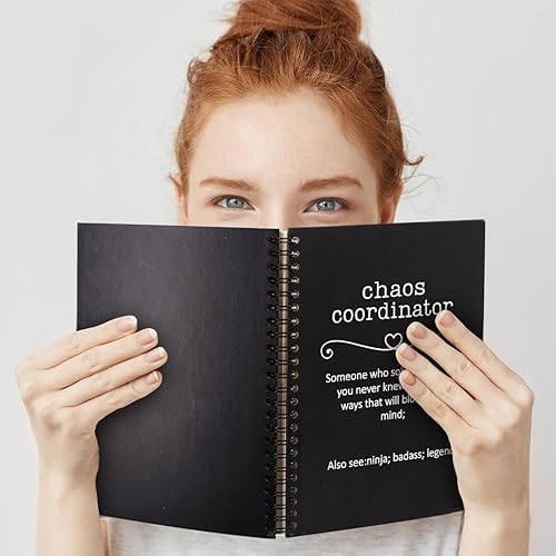 Miniatura 5 de Chaos Coordinator - Cuadernos en espiral de tapa dura de 160 páginas, cuaderno de coordinador del caos, regalos de agradecimiento para empleados,