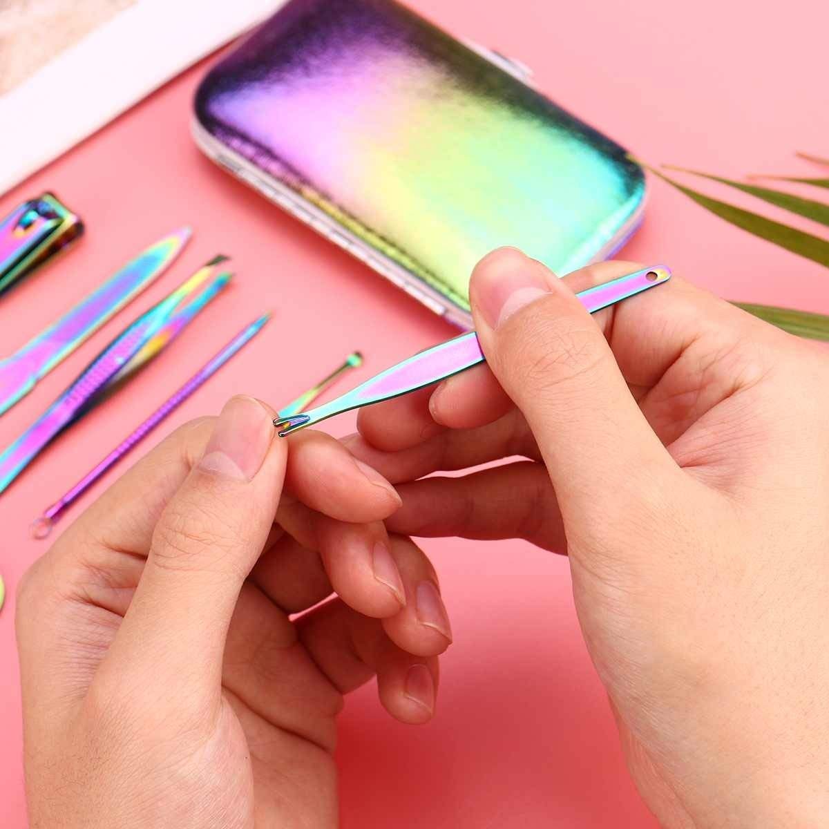Obcinacze do paznokci 8/18 sztuk wielofunkcyjne narzędzie do przycinania paznokci ze stali nierdzewnej zestaw obcinaczy nożyczki kosmetyczne Manicure Pedicure