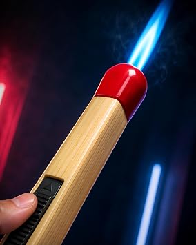 Giant Matchstick Lighter 2 Pack Refillable Butane Match Stick | Novelty Giant Matchstick Lighter 2 Pack. Refillable Butane With Long Reach Handle For Candles And BBQ