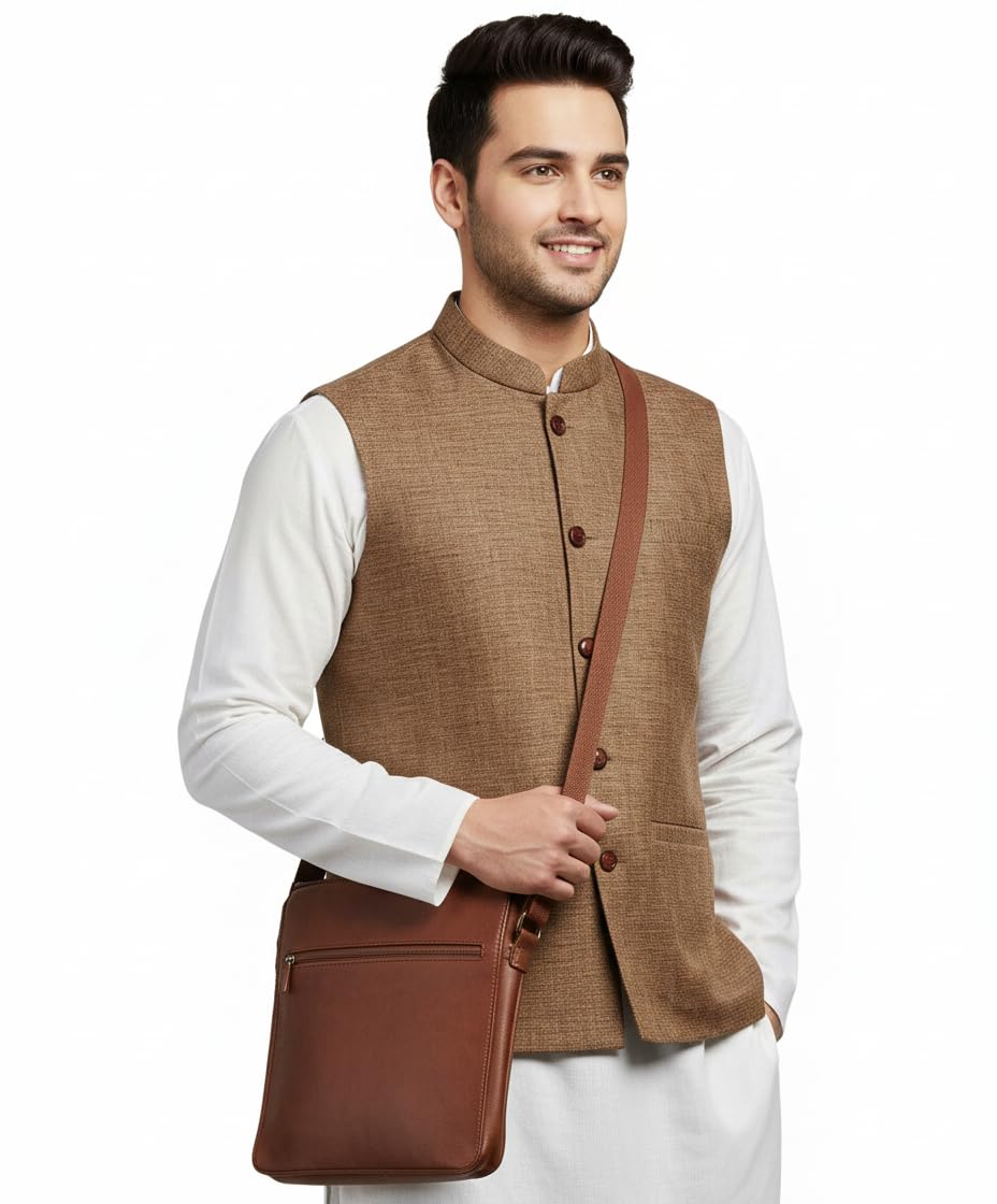 Men's Traditional Cotton Nehru Jacket/Waistcoat,40